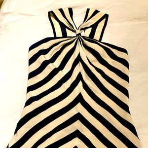 Ralph Lauren Silk Black/White Striped Halter Top 10